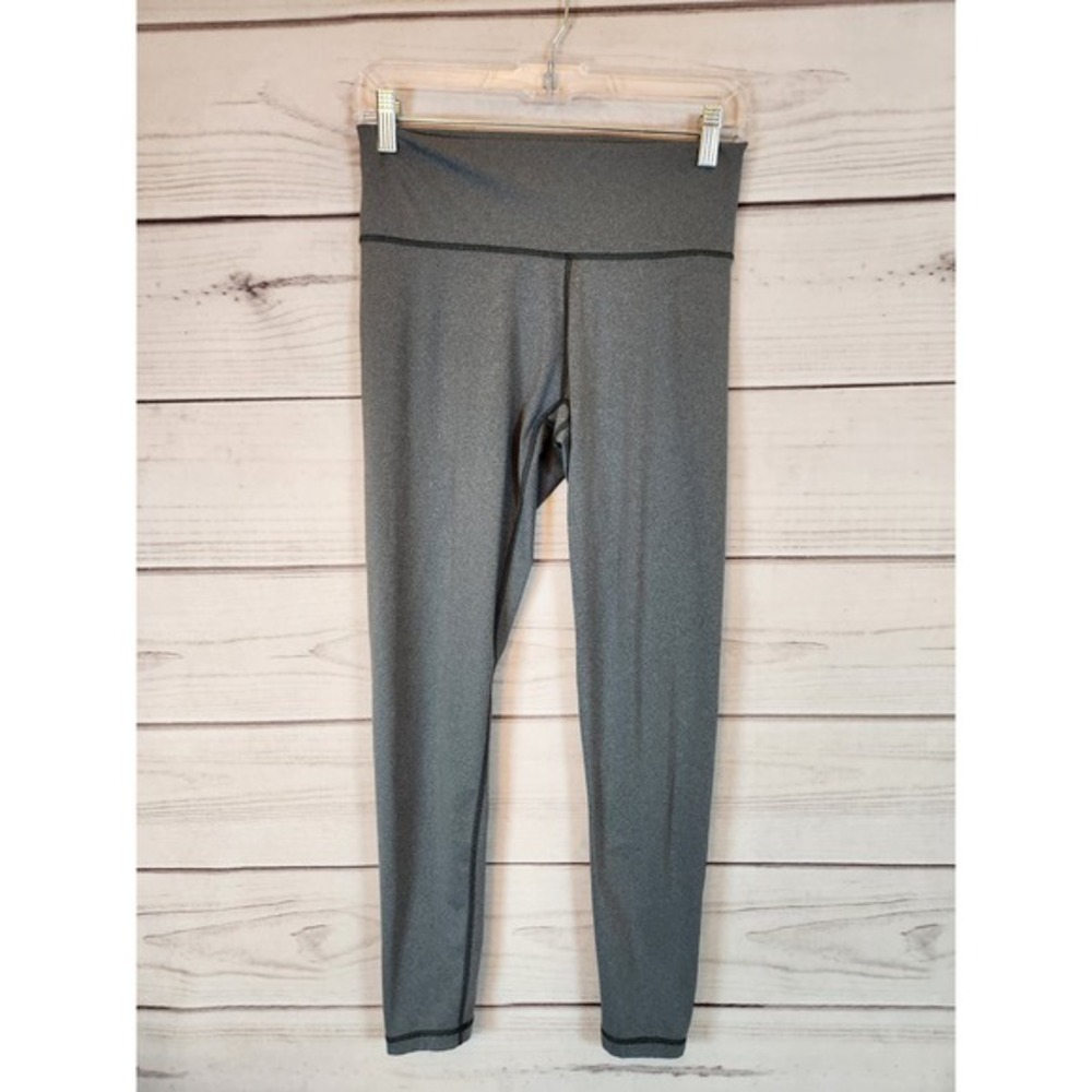 Adidas Women's Gray Solid Stretch Low Rise Modern Ankle Legging Size Medium